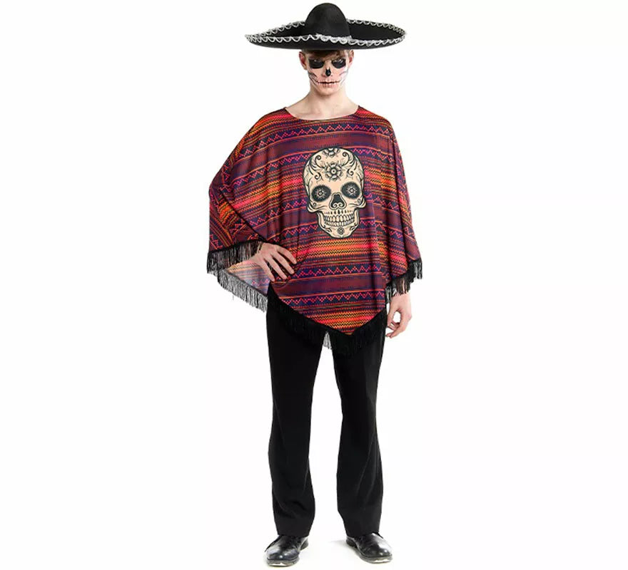 Translation missing: en.Disfraz o Poncho Mexicano de Catrina para hombre