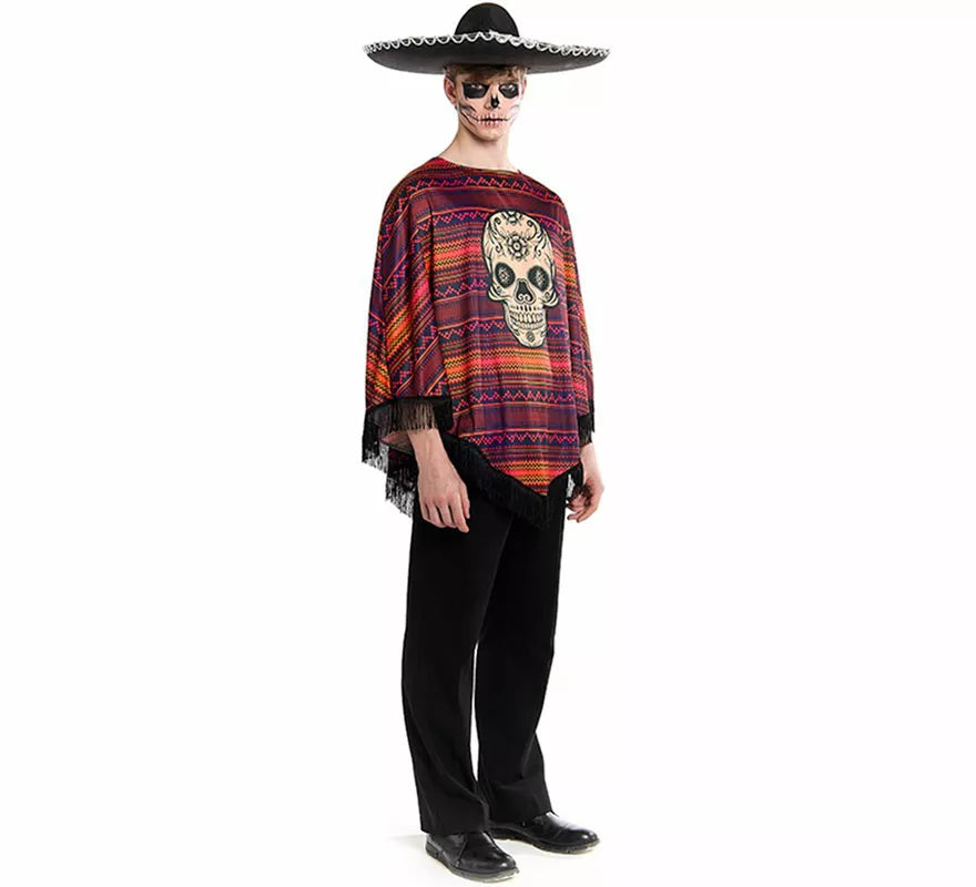 Disfraz o Poncho Mexicano de Catrina para hombre