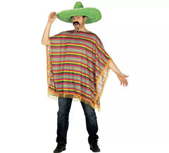 Multicolor Mexican costume or poncho for men