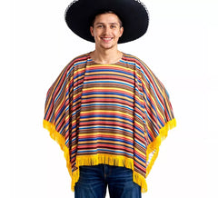 Mexican Costume or Poncho for Adults