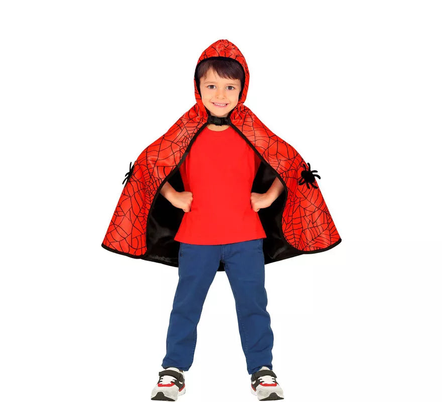 Translation missing: en.Disfraz o Poncho reversible:Super Héroe Araña y Murciélago Infantil