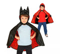 Disfraz o Poncho reversible:Super Héroe Araña y Murciélago Infantil