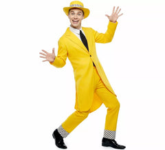 Yellow costume or suit with hat for men