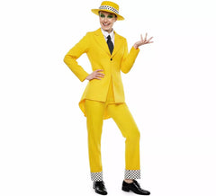 Yellow costume or suit with hat for women
