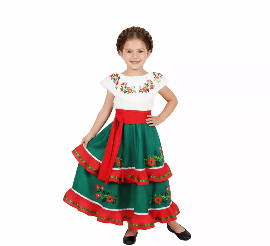 Translation missing: en.Disfraz o Traje de Mexicana Tradicional con Falda para niña