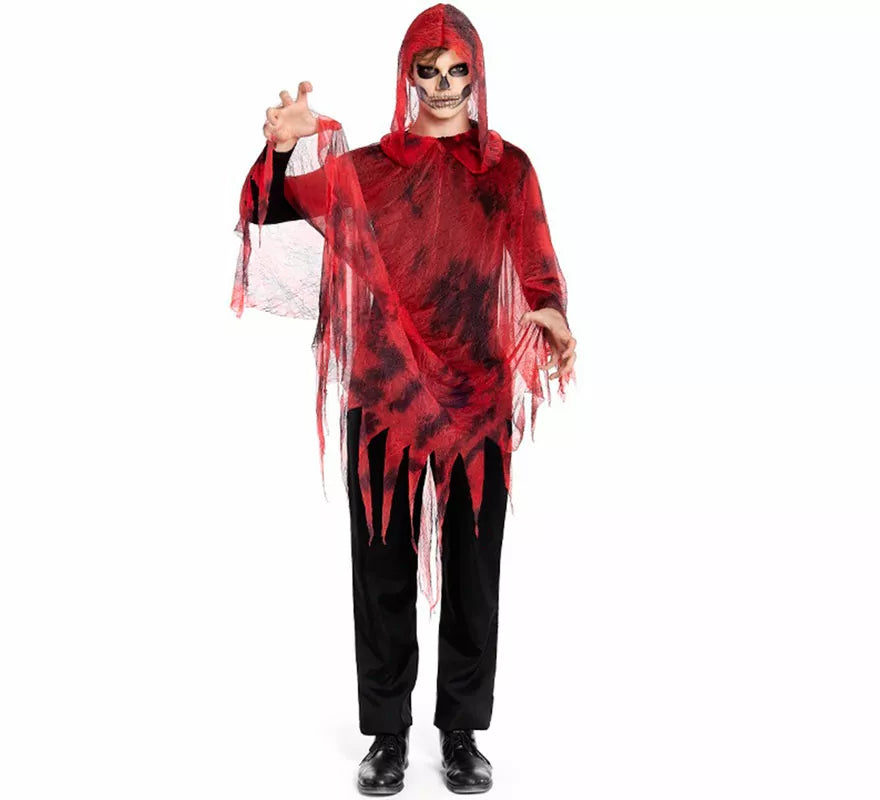 Disfraz o Túnica de Espíritu Maligno rojo para hombre