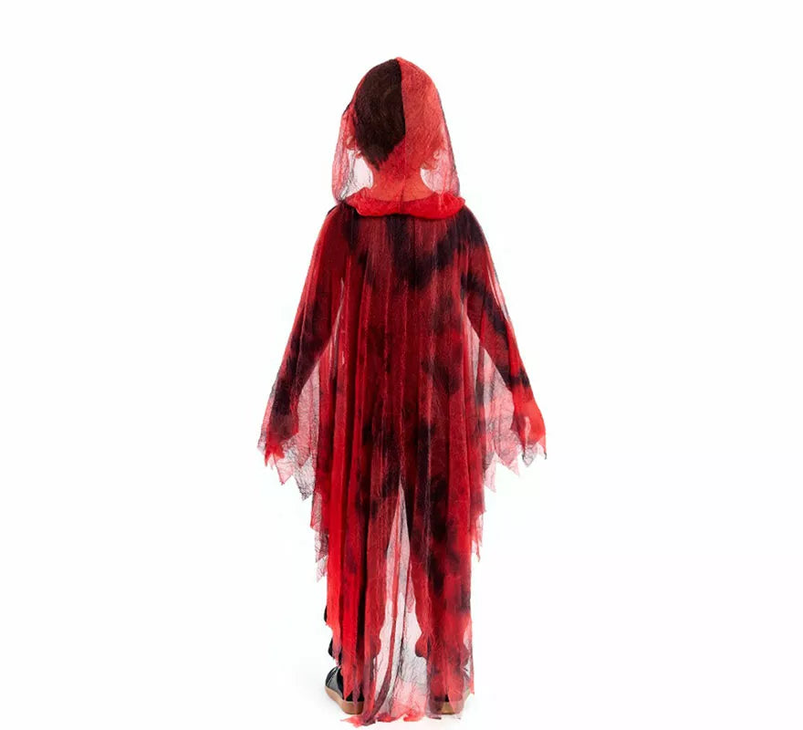 Disfraz o Túnica de Espíritu Maligno rojo para niño