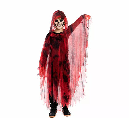 Disfraz o Túnica de Espíritu Maligno rojo para niño
