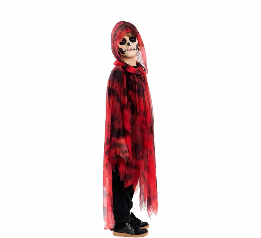 Disfraz o Túnica de Espíritu Maligno rojo para niño