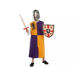 Orange and Purple Medieval Warrior Costume or Tunic for children