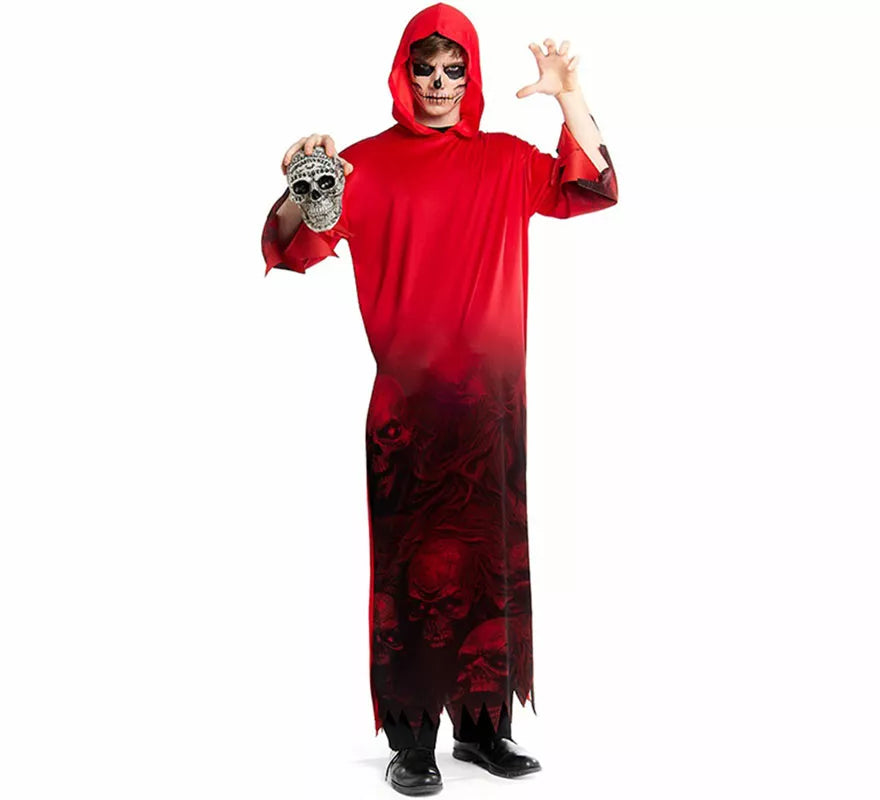 Disfraz o Túnica roja del Inframundo para hombre