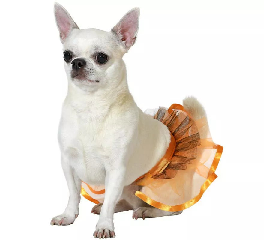 Translation missing: en.Disfraz o Tutú naranja para perro
