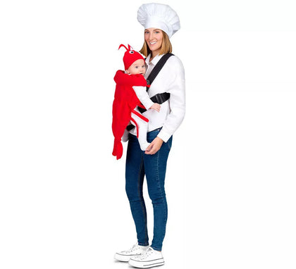 Disfraz Pack Bogavante y Chef con Cubremochila para bebé y adulto