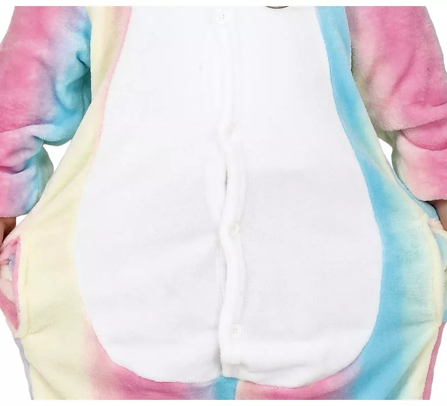 Translation missing: de.Disfraz Pijama de Unicornio Multicolor para niña