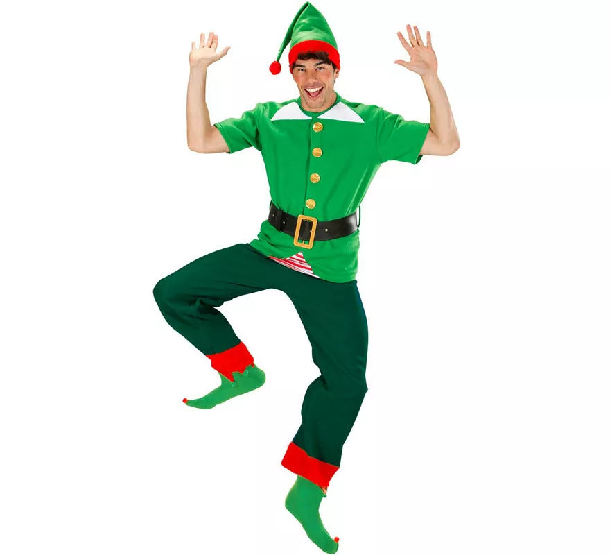 Disfraz Sudadera de Elfo y Elfa de Papá Noel para adultos