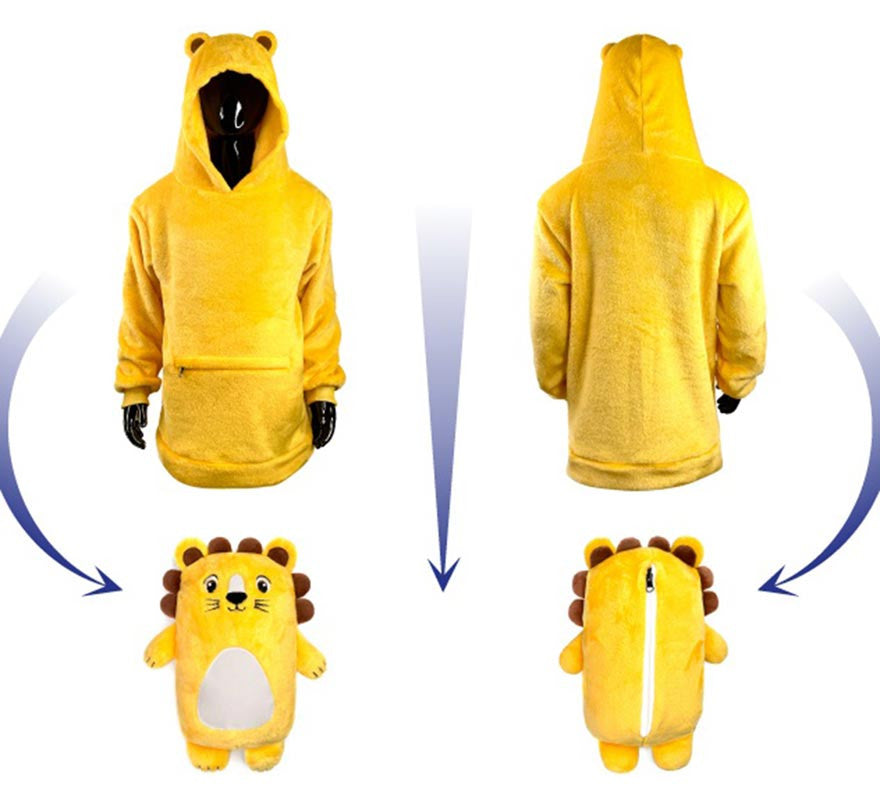 Translation missing: en.Disfraz Sudadera Peluche Lorenzo León para adultos
