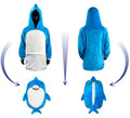 Disfraz Sudadera Peluche Sandy Tiburón azul infantil