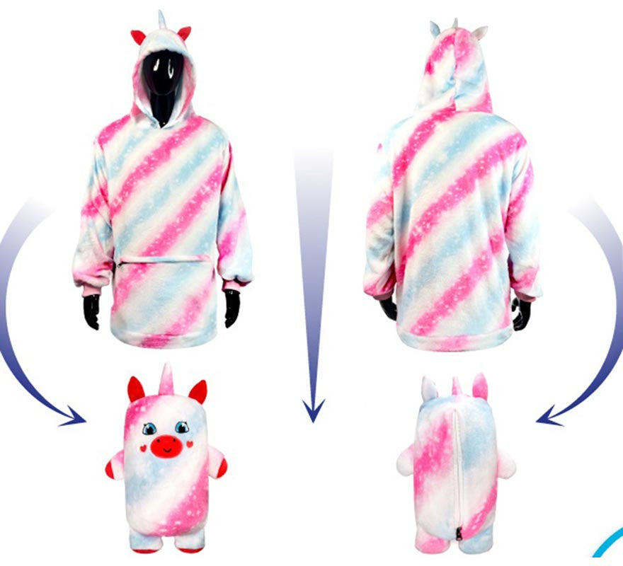 Translation missing: en.Disfraz Sudadera Peluche Uri Unicornio para adulto