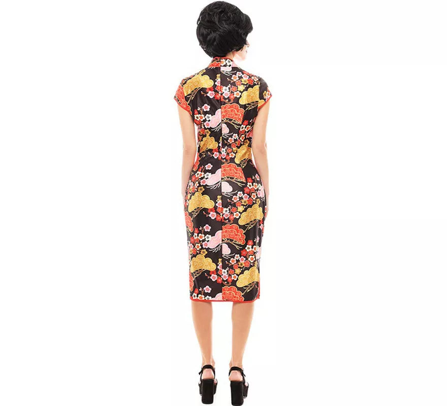 Translation missing: en.Disfraz Vestido Chino estilo Qipao Shangái Floral para mujer