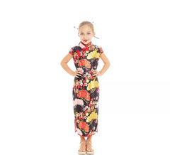 Girl's Floral Shanghai Qipao Style Chinese Dress Costume
