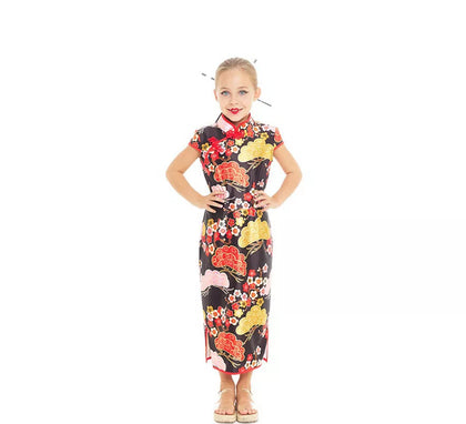Disfraz Vestido Chino estilo Qipao Shangái Floral para niña