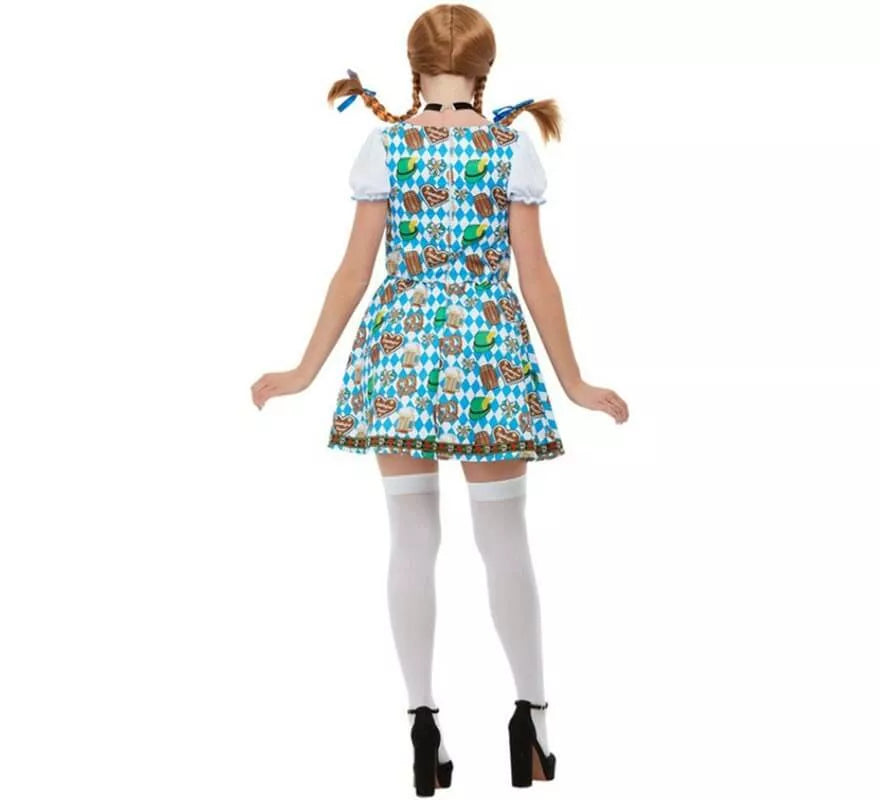 Disfraz de Alemana Oktoberfest Azul para mujer
