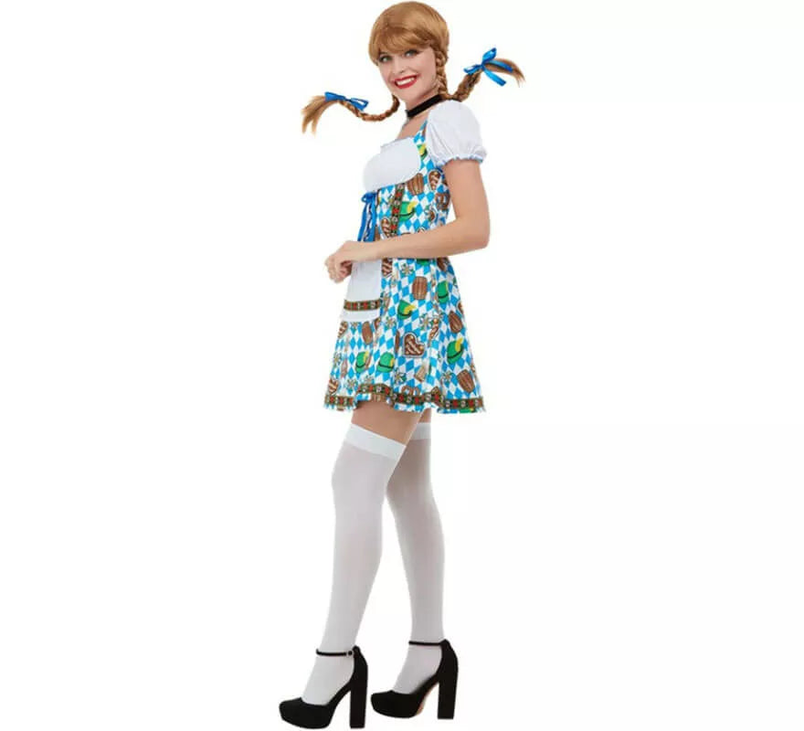 Disfraz de Alemana Oktoberfest Azul para mujer