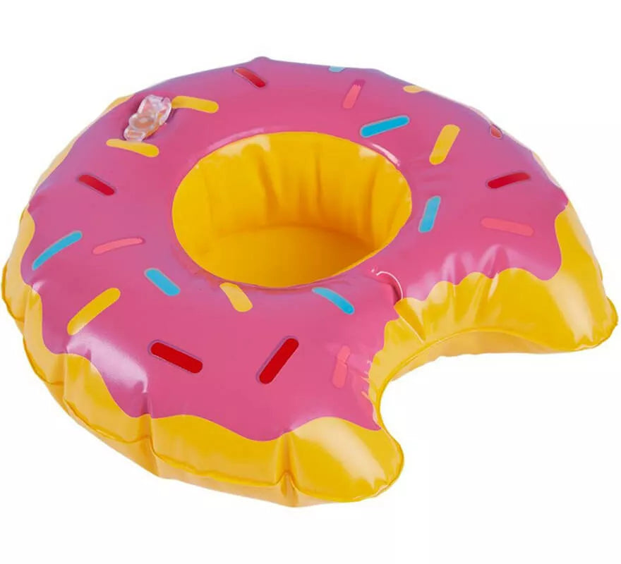 Translation missing: en.Donut inflabe porta bebidas en 3 colores surtidos de 20 cm