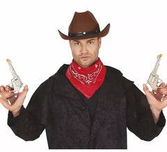 Two 20 cm Long Cowboy Pistols