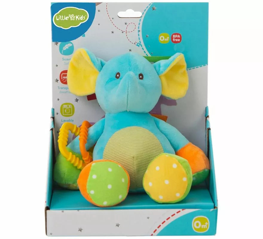 Translation missing: en.Elefante de Peluche turquesa infantil de 26 cm
