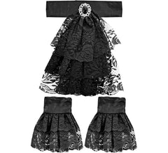 Petticoat with Gem and Black Lace Wristbands