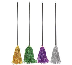 Metallic Witch's Broom in assorted colors 88 cm