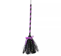 Purple witch's broom with bow