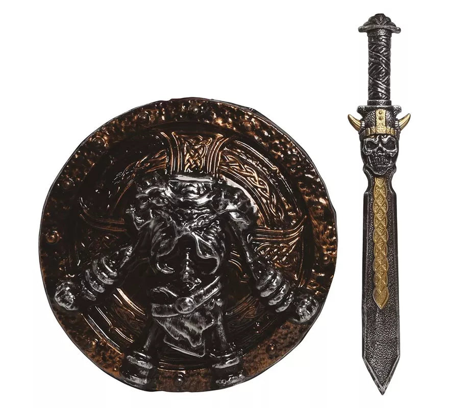 Translation missing: en.Espada de 57 cm y Escudo de 45 cm de Guerrero Esqueleto