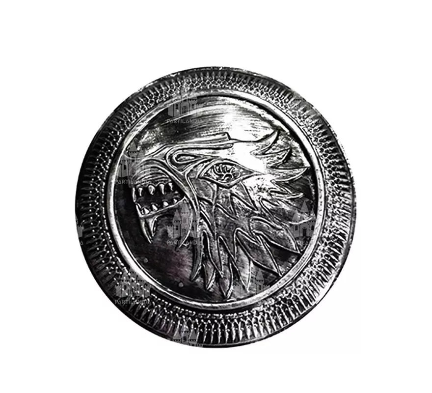 Translation missing: en.Escudo Lobo plateado de 46 cm