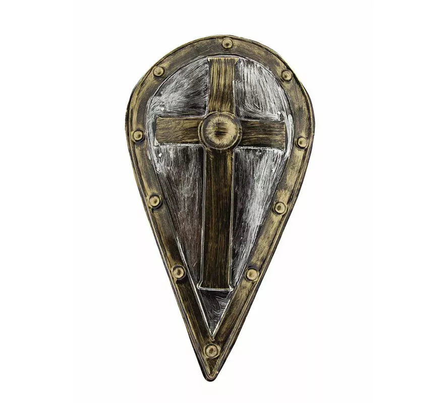 Translation missing: en.Escudo Medieval efecto envejecido plástico de 75x45 cm