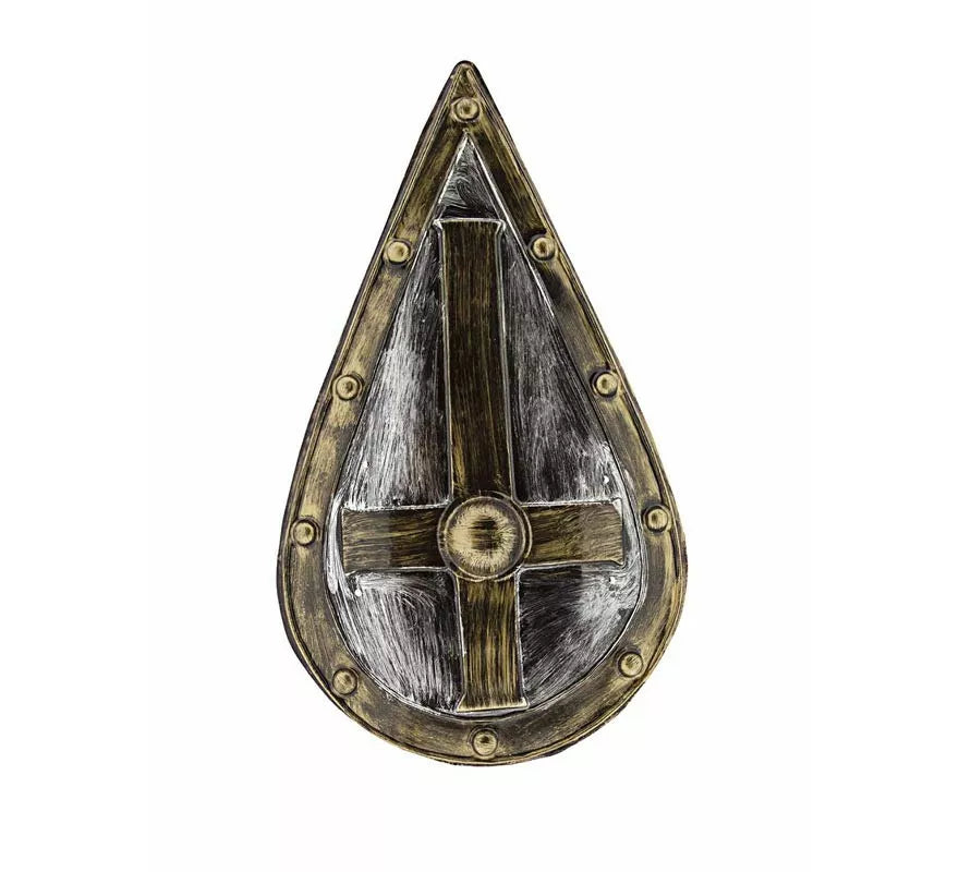 Translation missing: en.Escudo Medieval efecto envejecido plástico de 75x45 cm