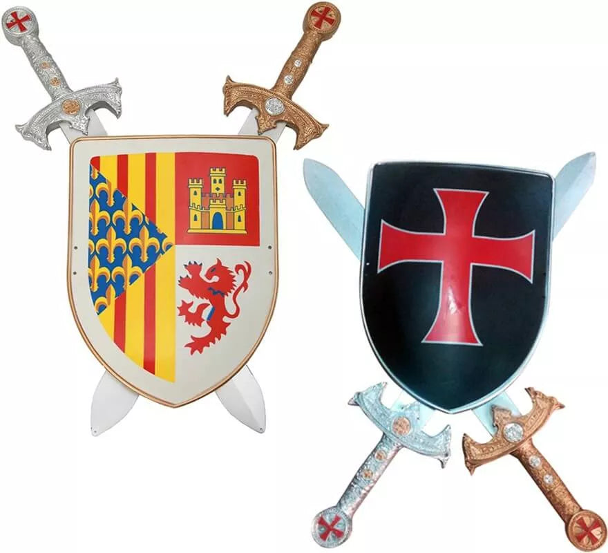 Translation missing: en.Escudo Medieval y 2 Espadas en 2 modelos surtidos