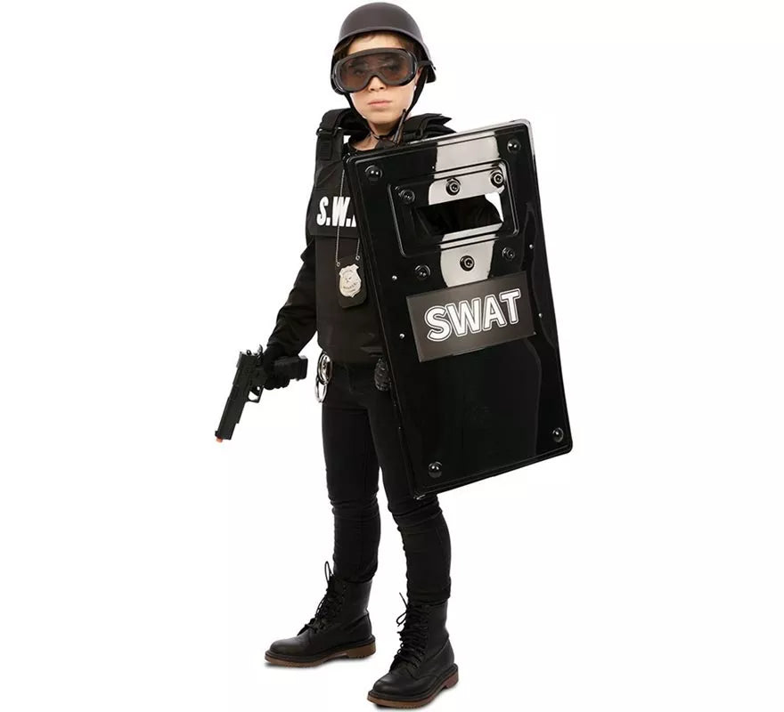 Escudo Swat negro de 66,5X38 cm