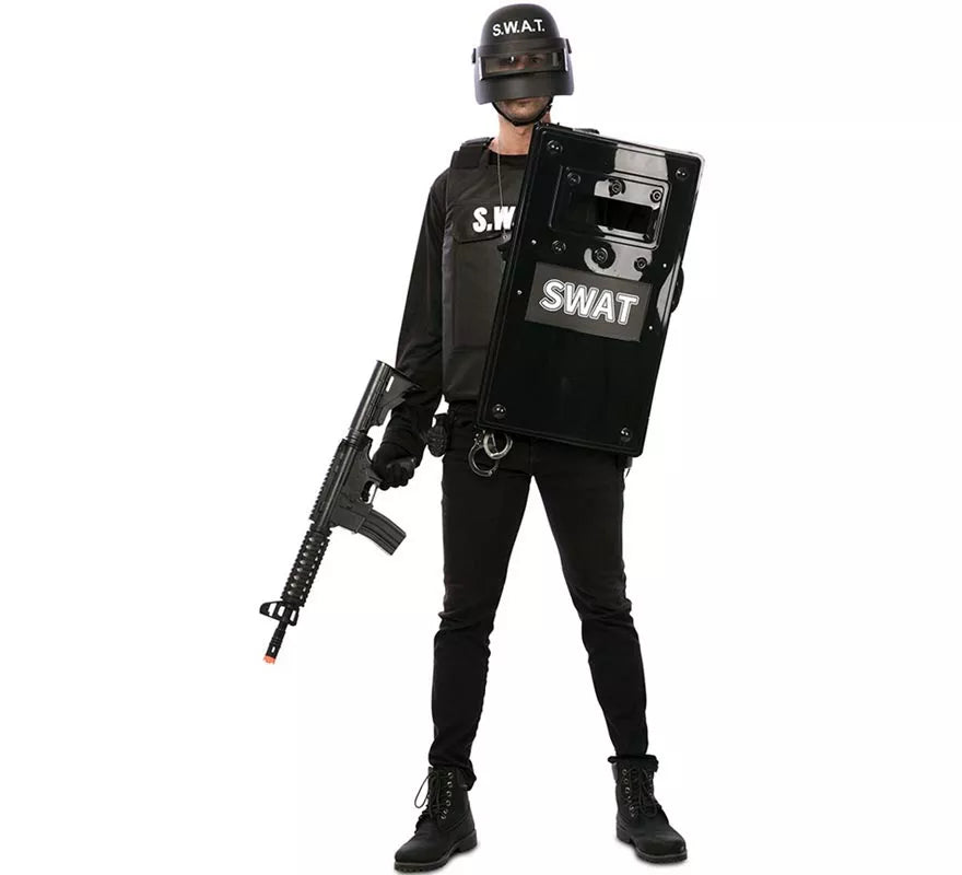 Translation missing: en.Escudo Swat negro de 66,5X38 cm