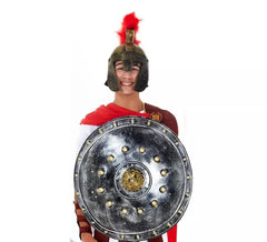 60 cm silver circular Viking shield