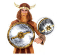 Escudo Vikingo circular plateado y bronce de 48x10 cm