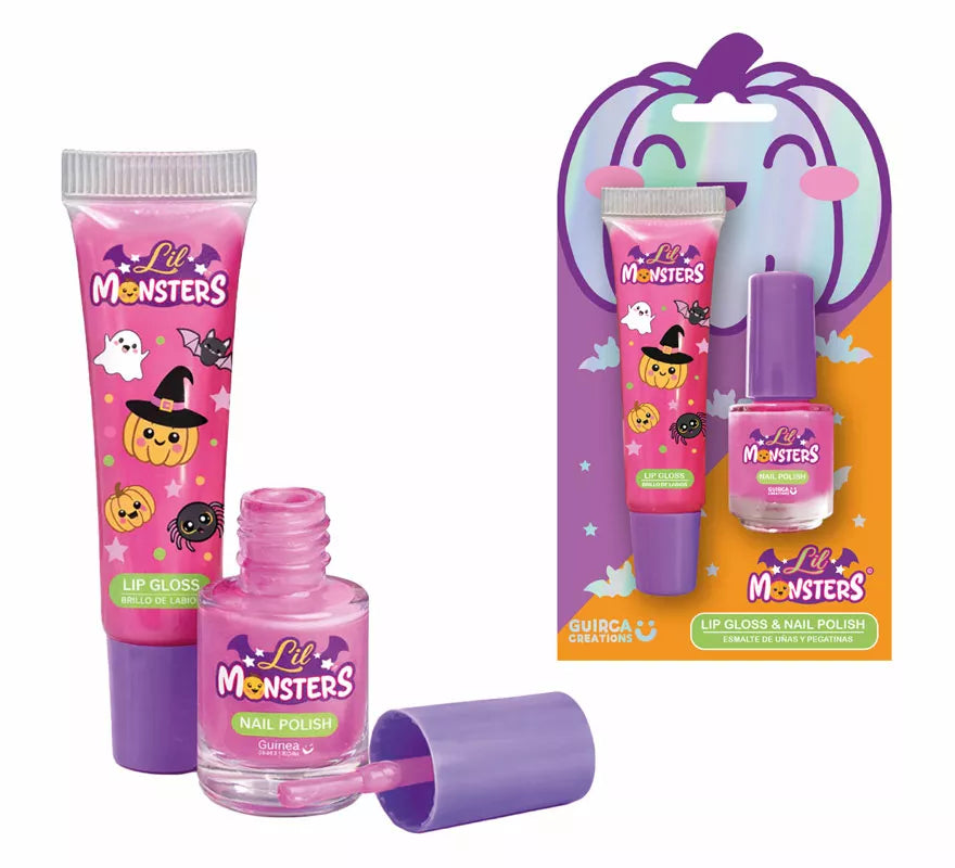Esmalte de Uñas y Brillo Labial Frambuesa infantil