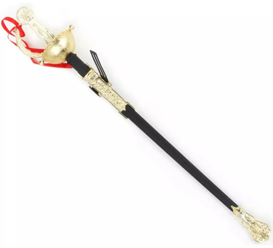 Translation missing: en.Espada de Época negro y dorado de juguete de 72 cm
