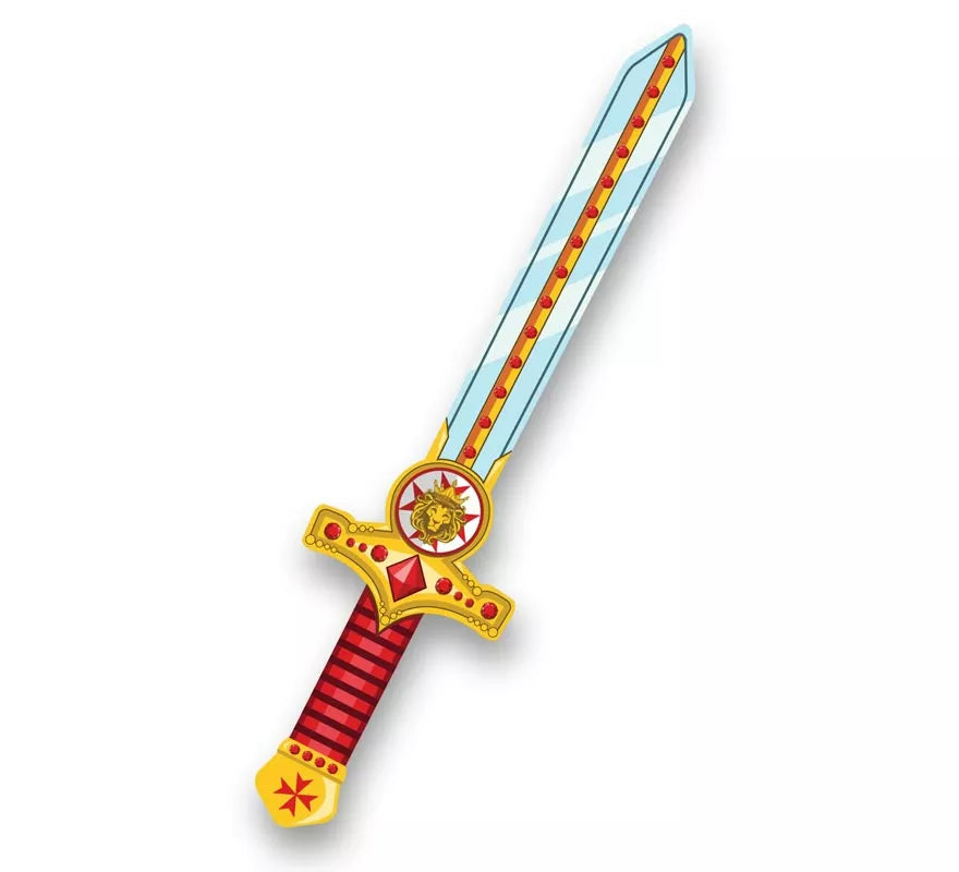 Espada de Gladiador rojo y dorado de Foam infantil