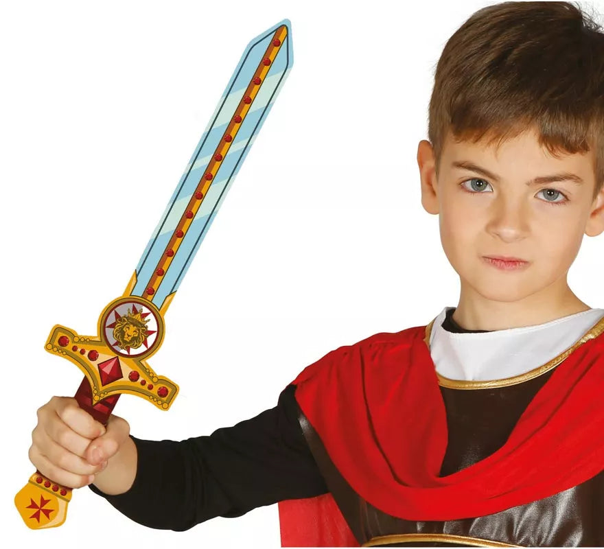 Espada de Gladiador rojo y dorado de Foam infantil