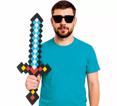 Blue Pixel Sword, 59.5x19.5 cm