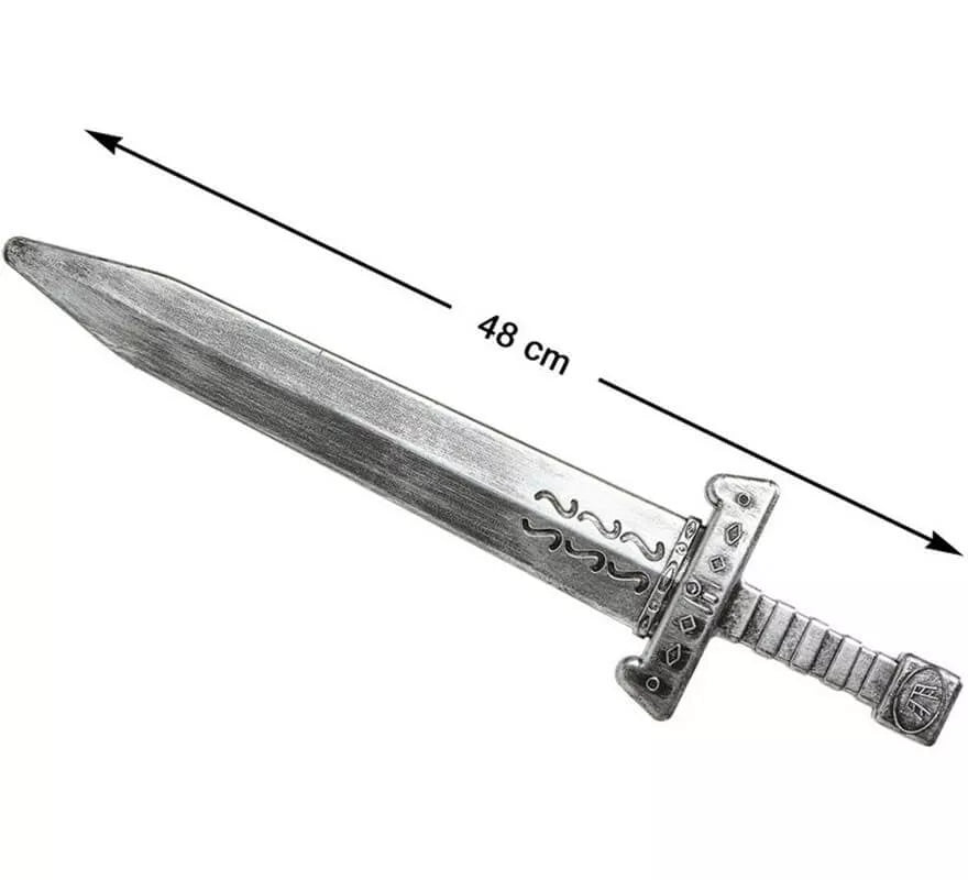 Translation missing: en.Espada Medieval Plateada de 48 cm