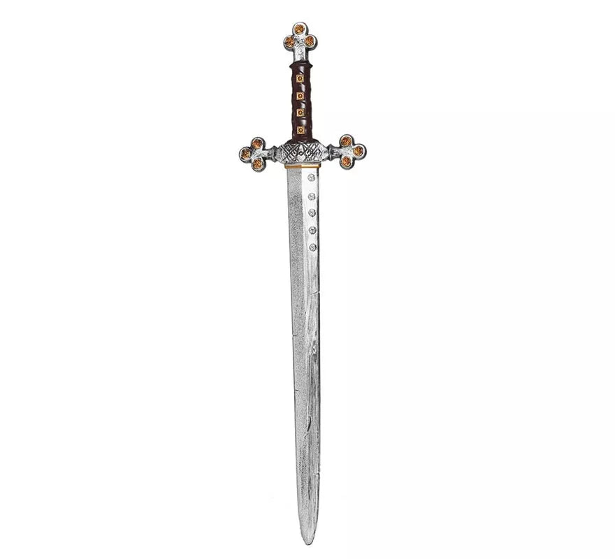 Espada Medieval Plateada de 71 cm