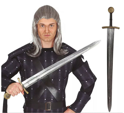 Espada Medieval Plateada de 75 cm